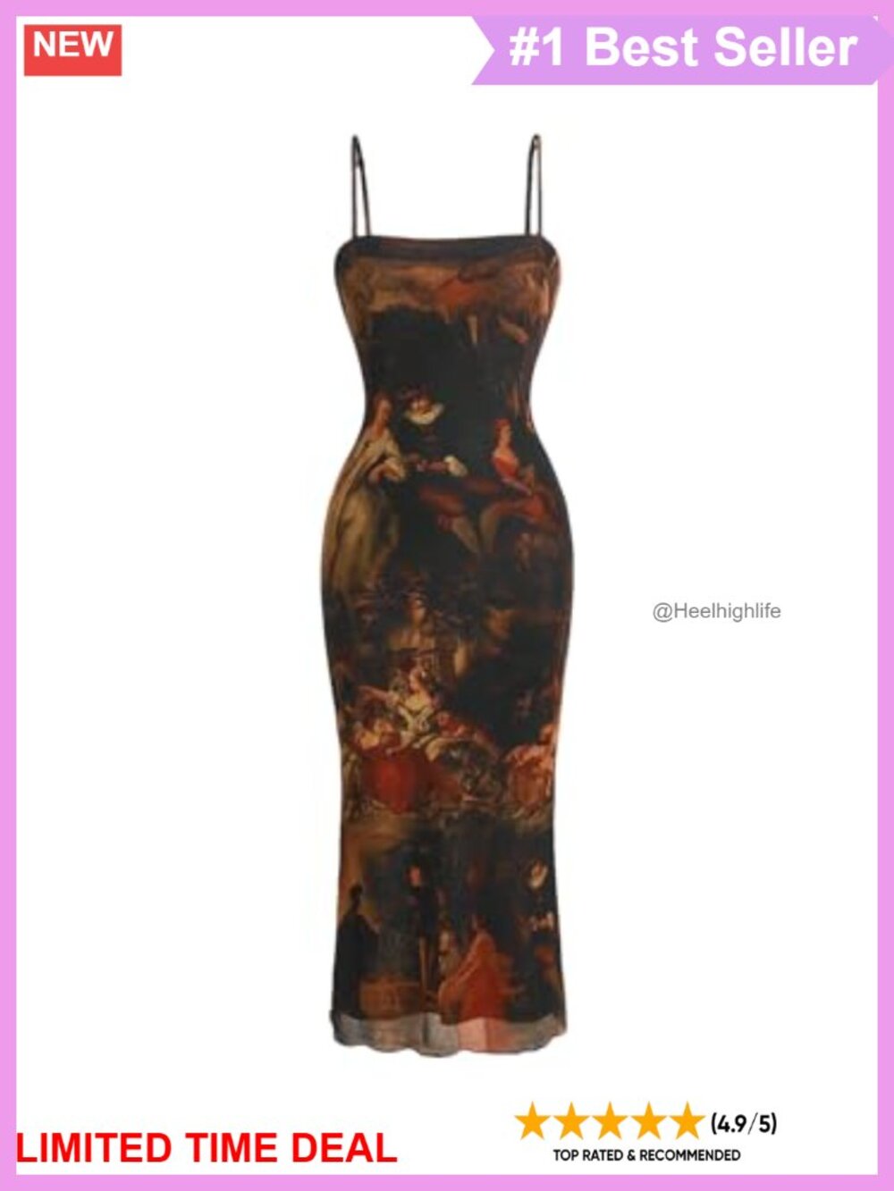 Polyester Spaghetti Strap Bodycon Midi Dress for Cocktail Party